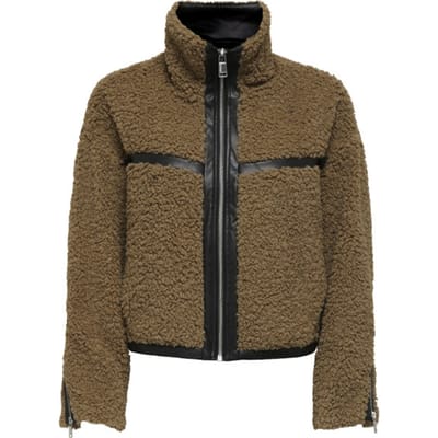 ONLY - ONLPATTI LIFE TEDDY SHORT JACKET CC OTW - Dames - Gewatteerde jassen