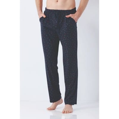 Premium heren lounge broek marine blauw Hajo - Blauw - Maat - 48