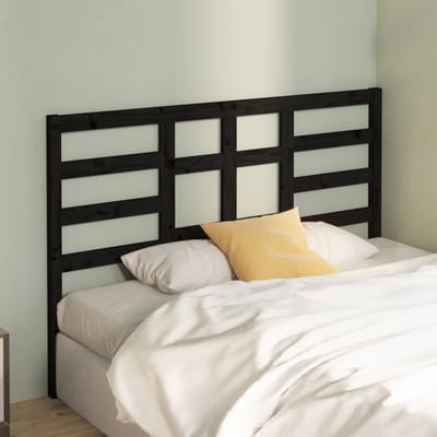 vidaXL - Hoofdbord - 166x4x104 - cm - massief - grenenhout - zwart