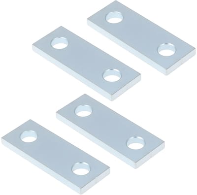 Dailygoods- Bevestigingsplaatje Telefoonkoord - Gegalvaniseerd Staal - 80x30x6mm - Slotted Design - Zonne-montagesystemen - Sterke belasting ondersteuning - Bevestigingsplaat