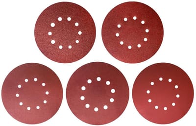 Dailygoods- Schuurpapier 225mm - Schuurschijf rond - Klittenband - 50 Stuks - Korrel 40/80/120/180 - Geschikt voor excentrische schuurmachine