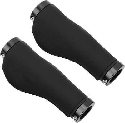 Fietsstuurgrepen - Handvatten - Comfortabel Fietsen - Microfiber Leer - 222 mm - Zwart