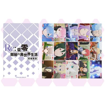 Anime Pokerkaarten Re:Life In A Different World From Zero Cosplay Bordspel Kaarten Hardcover Verzameling Cadeaubox paars