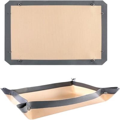QTTVBTNA -Een bakmat van siliconenvezel van 30x40 cm met gespen; de vier hoeken kunnen aan elkaar worden bevestigd om een lekvrije bakplaat/ovenmat te vormen