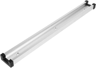Zaagbaan Aluminium - Houtbewerkingsprofiel - Precisie Houtbewerking - Dubbele Gaten Ontwerp - 30.4 cm Lengte - Wit