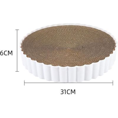 Ronde Kattenkrabmat Slijpen Klauwen Karton Golfpapier Katten Krabplank Kitten Krabbers Benodigdheden voor Huisdierenmeubilair gray