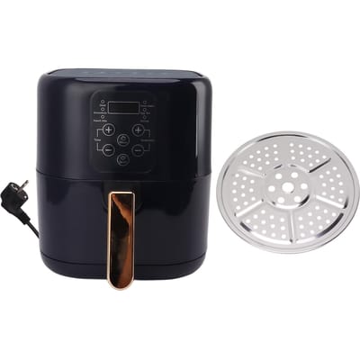 Friteuse de cuisine 6,8 L avec écran LCD Friteuse électrique 6,8 L 1400 W pour poulet frit, frites, œufs L black