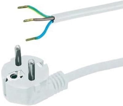 VB Extend PVC Aansluitsnoer met Randaarde - 3x1mm² - VML H05VV-F - 3m - Wit