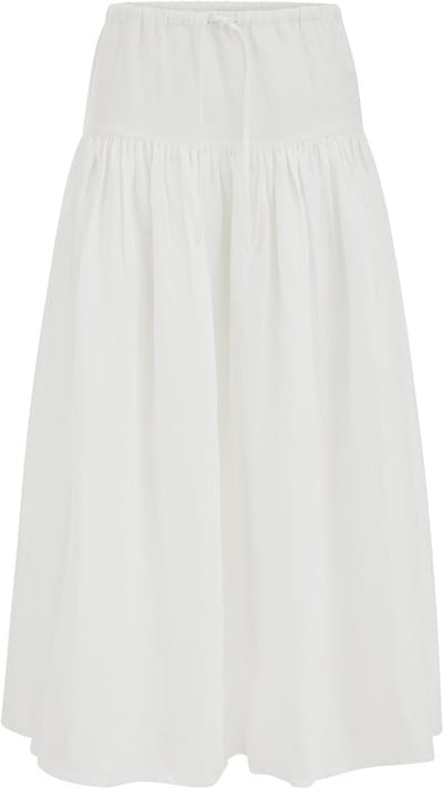 WE Fashion Dames midi rok van linnenmix