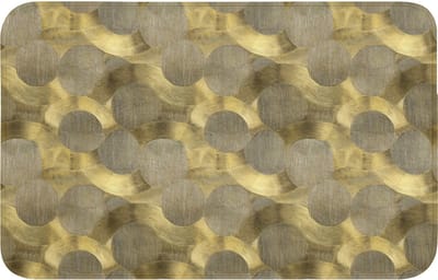 Badmat 80x50 cm - Antislip - Modern - Geometrisch - Goud - Badmatten voor badkamer - Badkamermat - Douchemat - Badkamer mat