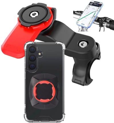 Telefoonhouder Fiets Magnetisch met Backcover hoesje - Geschikt voor: Samsung Galaxy S23 | Magnetische slotbevestiging | Magneet | GSM Houder Fiets – Fietshouder