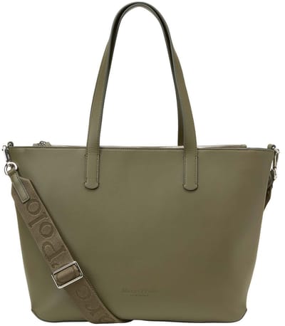 Marc O'Polo shopper schoudertas Vreni Shopper Dark Mossy Olive olijfgroen