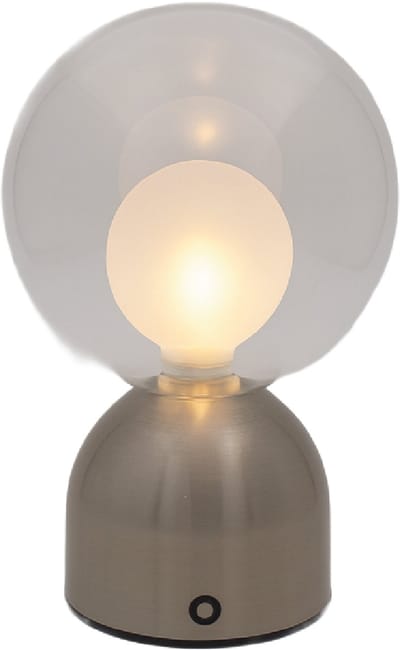 Luxus Europe - Tafellamp Touch Lina Zilver - Draadloze LED Tafellamp Binnen - USB-C Oplaadbaar - Touchbediening - Dimbaar - 3 Lichtkleuren