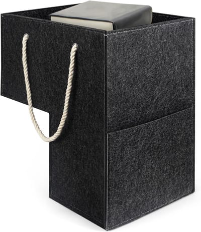 Trapmand Organizer - Opbergbak Trap - Ruimte Besparen - Zacht Vilt Materiaal - 45 cm - Donkergrijs