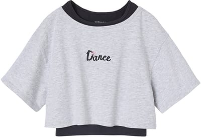 Vertbaudet 2-in-1 cropped sport t-shirt met beha's voor meisjes