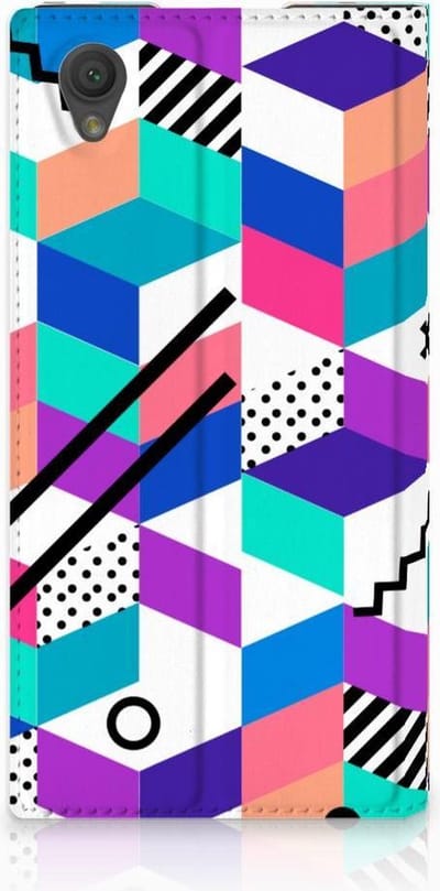 Sony Xperia L1 Stand Case Blokken Kleurrijk