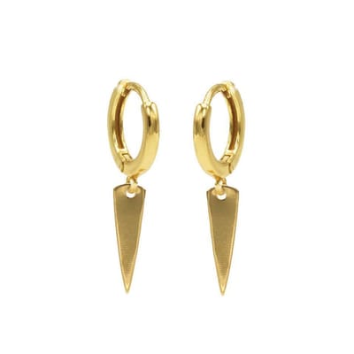 Karma - Hinged Hoops Symbols Cone Gold M1975hin