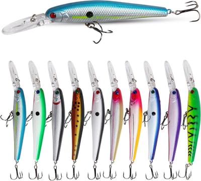 Set Diep Duikende Kunstvisjes (Minnow) - Levensechte Swimbait en Crankbait voor Baars, Snoekbaars en Forel