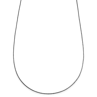 Essentials | 1 mm Gunmetal Zwarte Ketting met Rechthoekige Venetiaanse Schakels