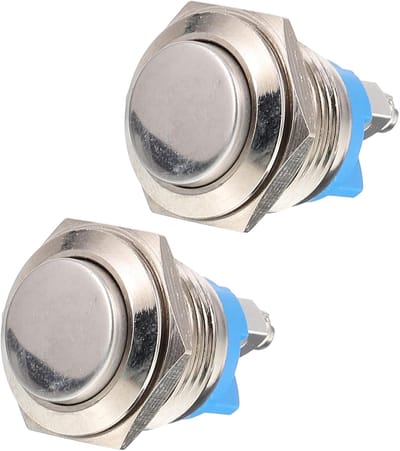 Drukknop Deurbel - Belknop Vervanging - Toegangscontrole Systemen - Metalen Constructie - 2.5 x 4 x 2 cm - Zilver