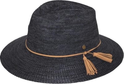 Caroline Fedora – Zonnehoed Dames UV Werend - Maat: M-L: 58 cm - Mixed Zwart