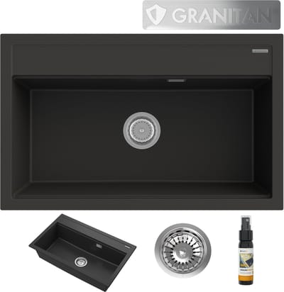 ASTI Granieten Spoelbak met Sifon - Complete Set