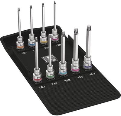Wera 05004212001 8767 HMC HF 3 Zyklop Bit-doppen-set TORX®, met vasthoudfunctie, 9‑delig