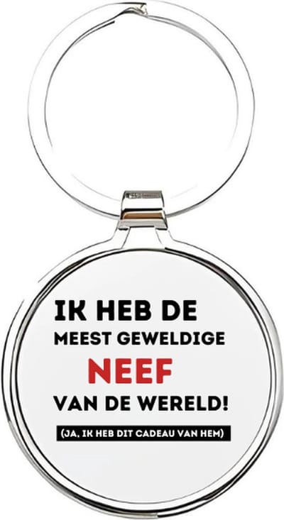 Akyol - je bent de meest geweldige neef die er is Sleutelhanger - Neef - de leukste neef - neef sleutelhanger - sleutelhanger - sleutelhanger voor neven - familie sleutelhanger - verjaardagscadeautje - cadeau voor de liefste neef - 4 x 7,5 CM