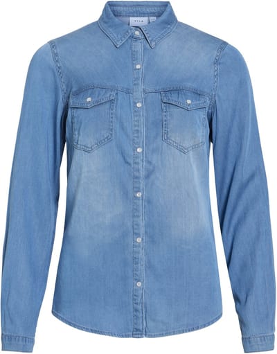 VILA - VIBISTA DENIM SHIRT-NOOS Dames Blouse