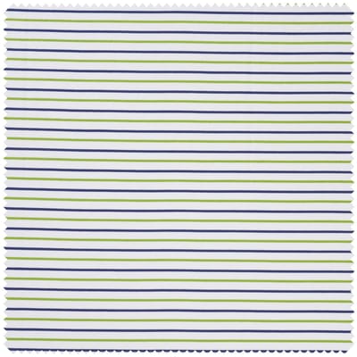 Jersey stof "Strepen tweekleurig" - Blauw-Groen