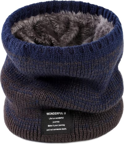 Nivard Nekwarmer - Dames - Fleece - Motor - Bandana - Masker - Colsjaal - Sjaal - Gewatteerd - Skiën - Winter - Fietsen - Marine Blauw