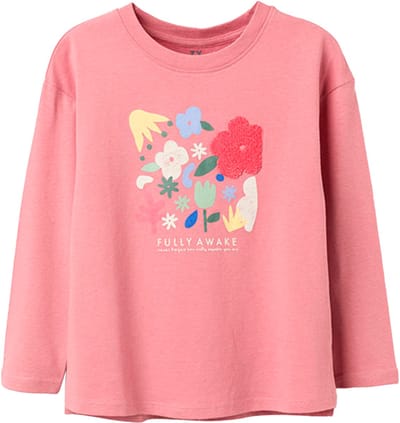Zippy 3107426001 T-shirt Met Lange Mouwen Roze 3-4 Years Meisjes