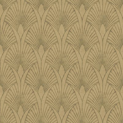 Exclusief luxe behang Profhome 374272-GU vliesbehang licht gestructureerd design mat goud beige bruin 5,33 m2