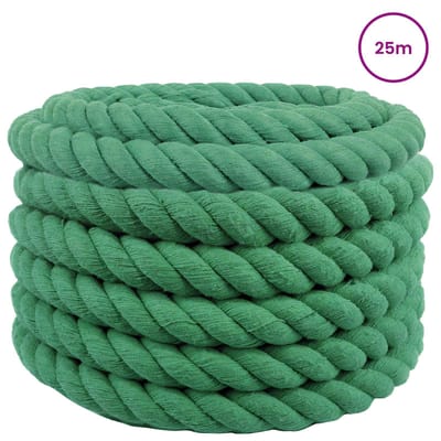 vidaXL - Katoenen - Touw - 40 - mm - 25 - m - Groen - 100% - katoen