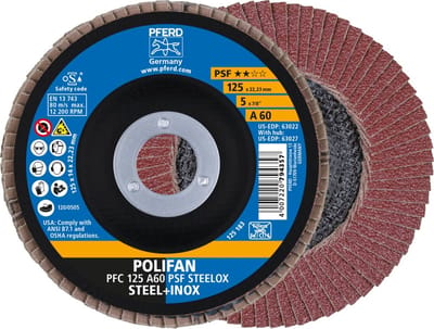 PFERD - Lamellenschijf Korund (konisch) - PFC 125 A 60 PSF STEELOX