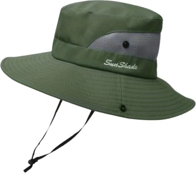 Livano Zonnehoed - Reishoed - UV Beschermende Hoed - Bucket Hat - Festival - Pet - Hoedje Voor Dames & Heren - Hoofdbescherming - Legergroen