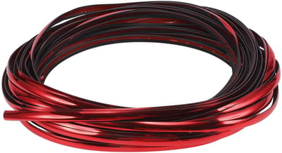 Deurrand Beschermstrip L-Type Auto Deurrand Beschermers Passend Voor De Meeste Auto's Sedans Trucks SUV, 15M/49.2ft, Anti-kras Botsing, PVC, Chroom Rood