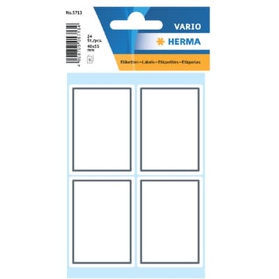 Huismerk Herma 5713 Etiket Schrijft 40x55mm Grijs/Wit - Pakje met 6 velletjes stickers