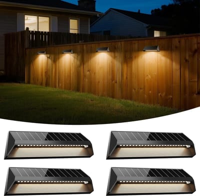 Set van 4 Solar Tuinverlichting met 24 LED's - Waterdichte Buitenlampen met 100 Lumen en 1500mAh Accu - Ideaal voor Tuin, Terras en Oprit in 3 Kleuren
