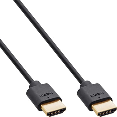 HDMI kabel | Slimline | HDMI2.1 (8K 60Hz + HDR) | koper | zwart | 1 meter
