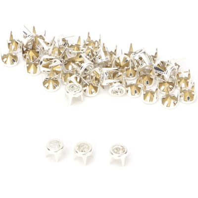 50 stuks 6 mm DIY kleurrijke ronde klauw A-kwaliteit kristalsteentjes voor knutseldecoratie(Goud) beige