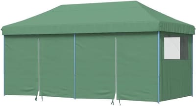 Partytent Pop-up - Feesttent Paviljoen - Buitenfeesten Organiseren - Inclusief 4 Zijwanden - 580 x 292 x 315 cm - Groen