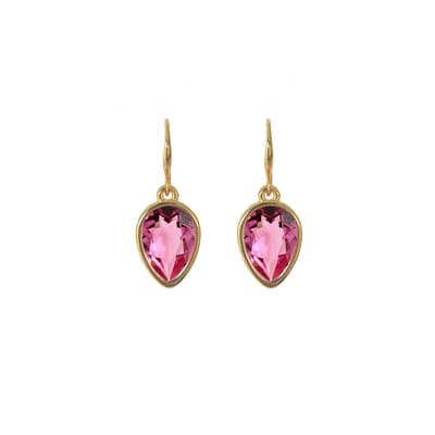 Rose oorhangers - Swarovski - Bliss Label - goud