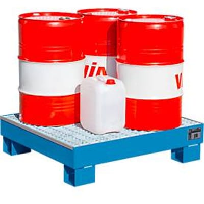 Lekbak AW60/2 M - 65 liter - L 900 x B 800 x H 220 mm - blauw RAL 5012