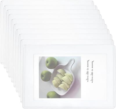 Set van 10 PVC Plastic Beschermhoezen, 13.7x19.2cm Horizontaal B6, Transparante Documentbeschermers voor Foto's en Tijdschriften