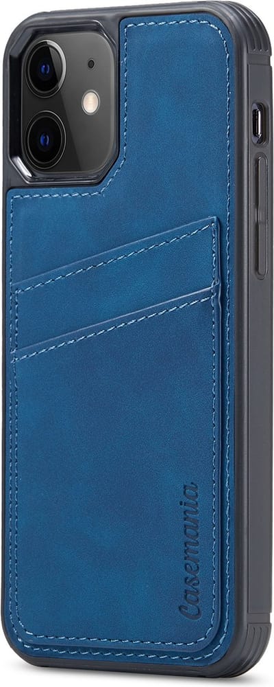 Casemania Hoesje Geschikt voor Apple iPhone 13 Pro - met Pasjeshouder Navy Blue - Back Cover met Kaarthouder
