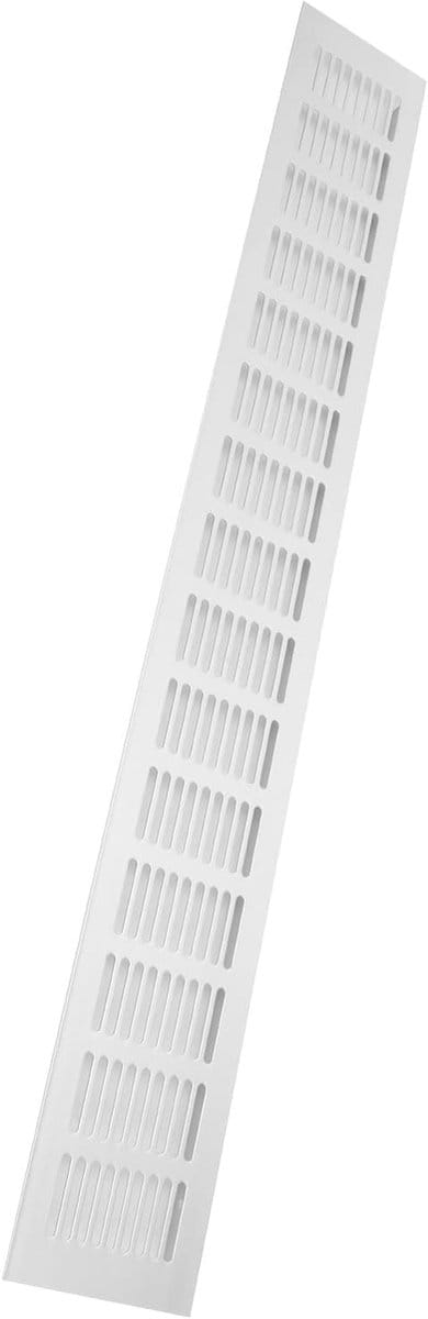 600 X 80 Mm Aluminium Luchtstroom Ventilatie Rooster - Duurzaam Rectangular Vent voor Kasten - Schoenkasten - Corrosiebestendig - Eenvoudig te Installeren