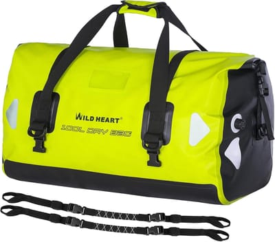 Waterdichte Reistas - Motor Bagage - Motor Reizen - Hoogfrequent Gelast - 100L Capaciteit - Fluoriserend Groen