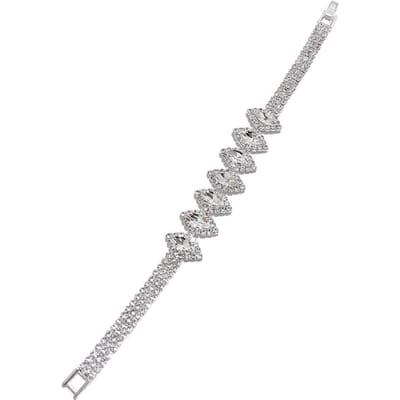 Ruit Strass Armband, Sieraden Eenvoudig Geometrisch Nieuw Klassiek Licht Luxe Eenvoudige Volledige Diamant Armband