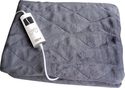 Mesa Living - Elektrische bovendeken - 180x130 cm - Warmtedeken - Knuffeldeken - 1-2 persoons - Grijs